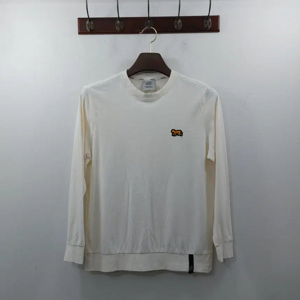 [BUNJANG] Kissarring Women's Beige Cotton Long Sleeve T-Shirt Size 90 / 90 키스해링 여성 베이지 면 긴팔티셔츠