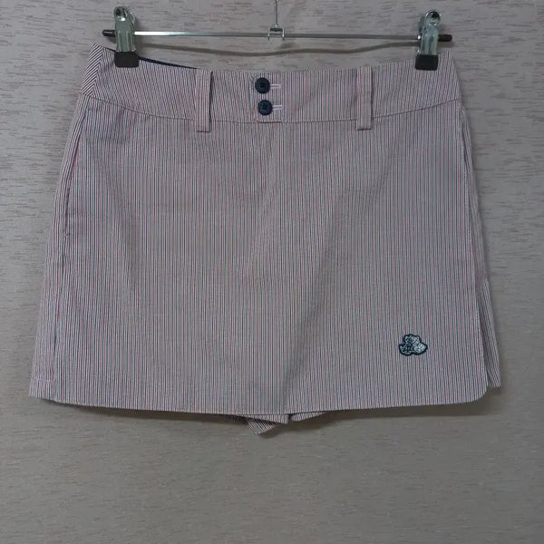[BUNJANG] Black and White Striped Skirt Pants for Women / B7-7/블랙앤화이트 스틀이프 치마바지 여성