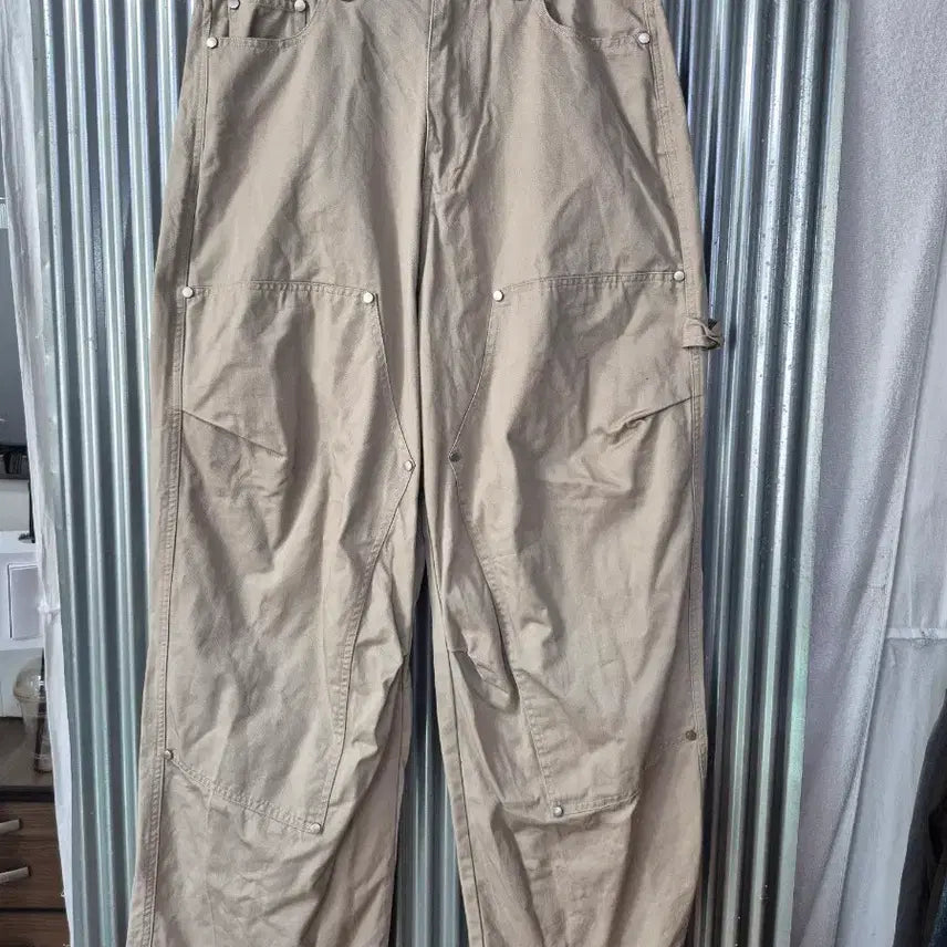 [BUNJANG] M Wise Men's Cargo Pants Beige / M 와이즈 남성 카고바지 베이지색