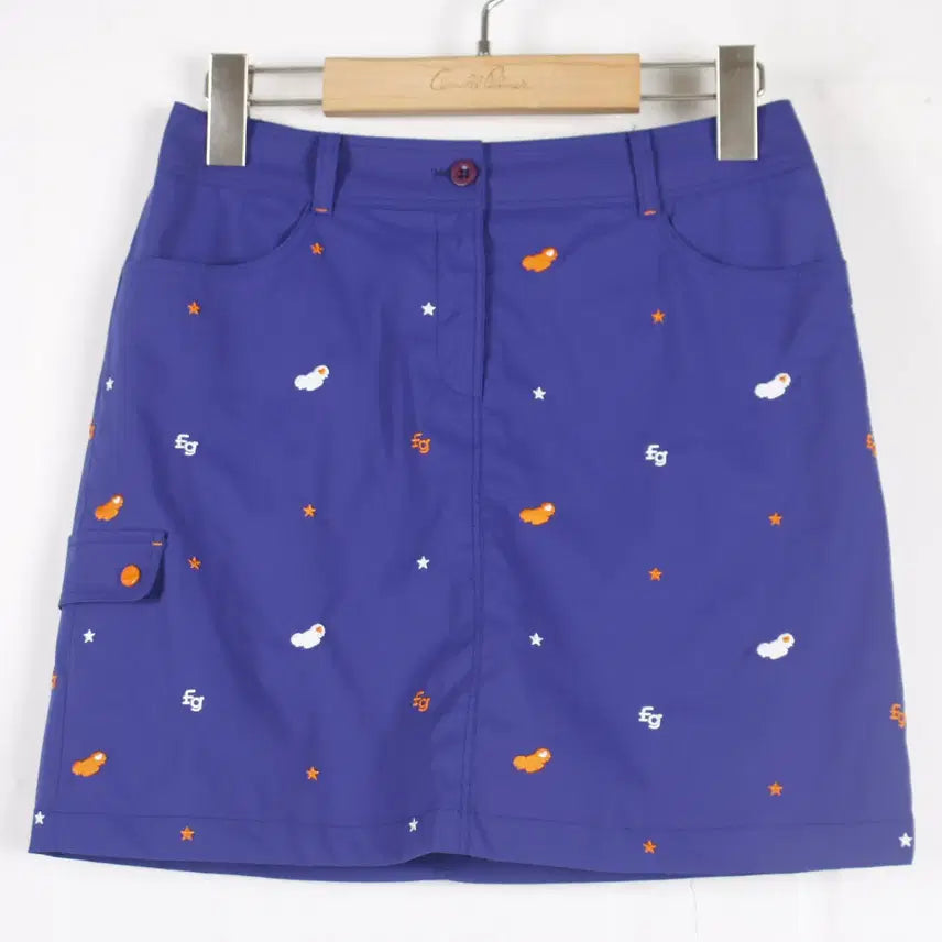 [BUNJANG] Phantom Women's Golf Skirt Blue Nylon Blend / 팬텀 여성 골프 스커트