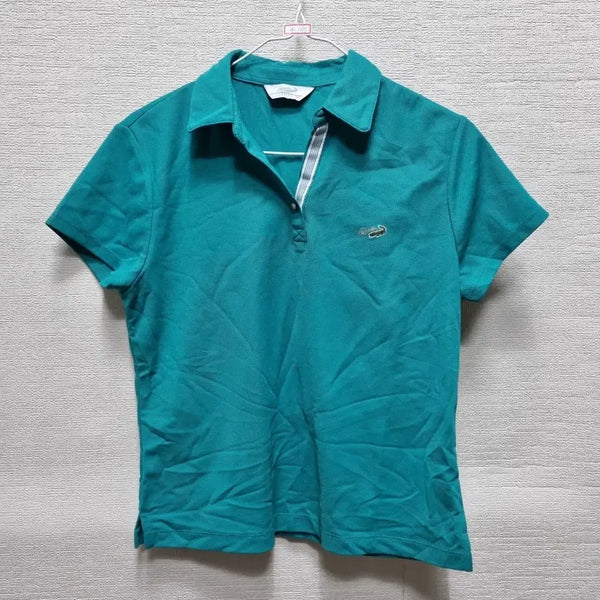 [BUNJANG] Green Croc Logo Short Sleeve Polo Shirt / 자167 반팔 카라티셔츠