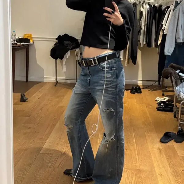 [BUNJANG] LCDC Raw-Edge Bootcut Denim (Blue) / LCDC 엘씨디씨 RAW-EDGE BOOTSCUT DENIM