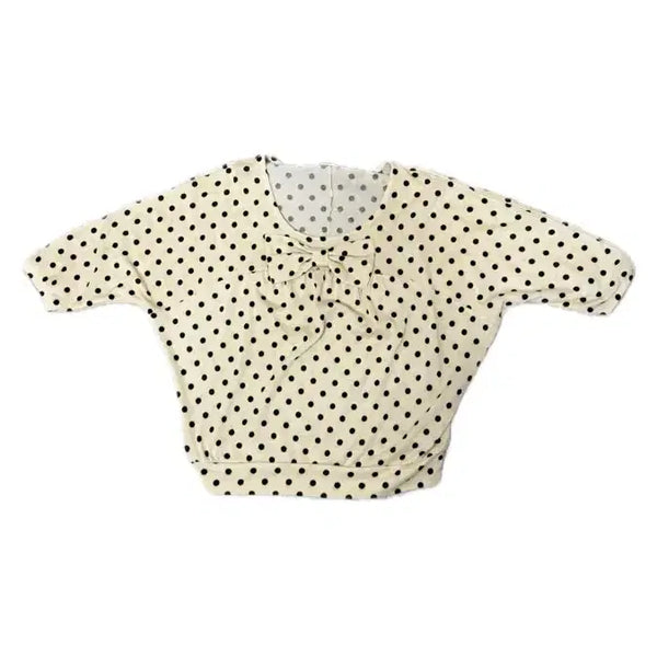 [BUNJANG] Latte Gyaru Dot Ribbon Blouse / 일본 브랜드 일텍 라떼갸루 도트 리본 블라우스 히메갸루 라떼갸루
