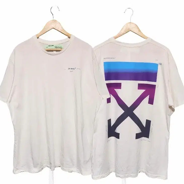 [BUNJANG] Off-White Arrow Back Logo Oversized T-Shirt / 정품 오프화이트 애로우 백로고 오버핏  반팔 M / XL사이즈