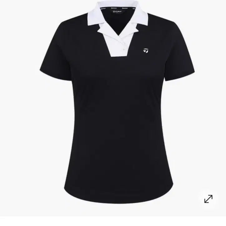 [BUNJANG] TaylorMade 23SS Slim Fit Convertible Collar Short Sleeve T-Shirt / 테일러메이드/ 23ss 슬림핏 변형 카라 반팔티90