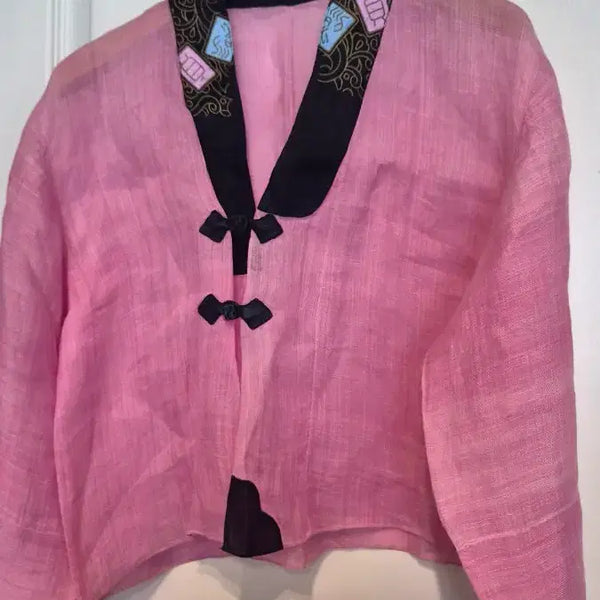 [BUNJANG] Mosi Linen Traditional Jacket (Jeogori) - Size 55, Length 50 / 모시 반가슴55 길이50 상태A