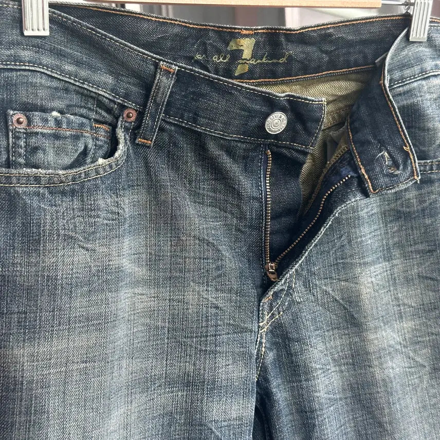 [BUNJANG] 7 For All Mankind Krinkle Washing Red Tab Bootcut Denim (Made in USA) / [Made in USA] 세븐포올맨카인드 크링클 워싱 레드탭 부츠컷 데님