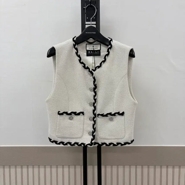 [BUNJANG] MOJO.S.FINN Ivory Tweed Vest / 모조에스핀 아이보리 베스트