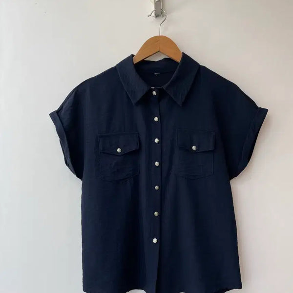 [BUNJANG] Women's Short Sleeve Shirt - Medium / 여성 반팔 셔츠 M
