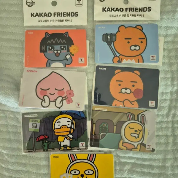[BUNJANG] Kakao Friends Nationwide Compatible T-Money Card Set / 카카오프렌즈 전국호환 티머니 카드 세트