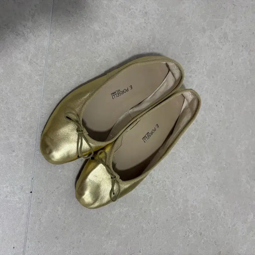 [BUNJANG] E.Porselli Ballet Flats Gold / E.Porselli 포셀리 발레 플랫 골드