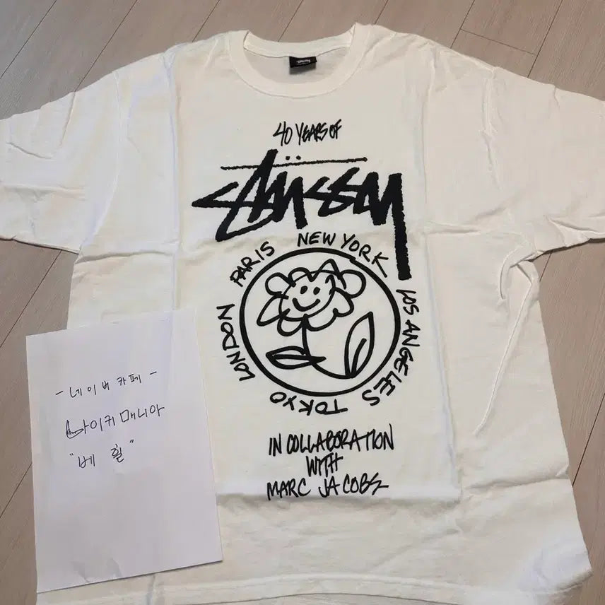 [BUNJANG] Stussy x Marc Jacobs 40th Anniversary T-Shirt XL / 스투시 마크제이콥스 40주년 XL