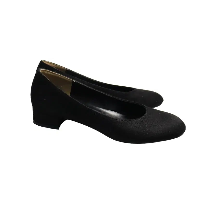 [BUNJANG] PETER & PAUL Black Suede Mid-Heel Pumps, Size 265 / PETER & PAUL 블랙 스웨이드 미들힐 펌프스 265 여성구두