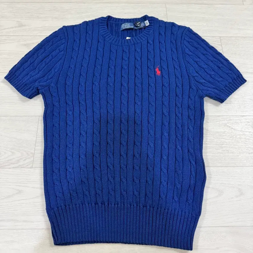 [BUNJANG] Polo Ralph Lauren Cable Knit Sweater Blue / 폴로 랄프 로렌 케이블 니트 블루