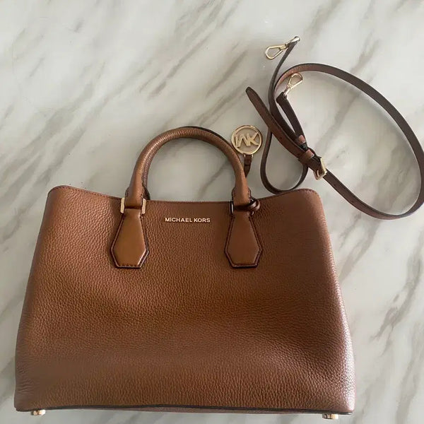 [BUNJANG] Michael Kors Brown Leather Tote Bag / 마이클코어스 토트백 브라운