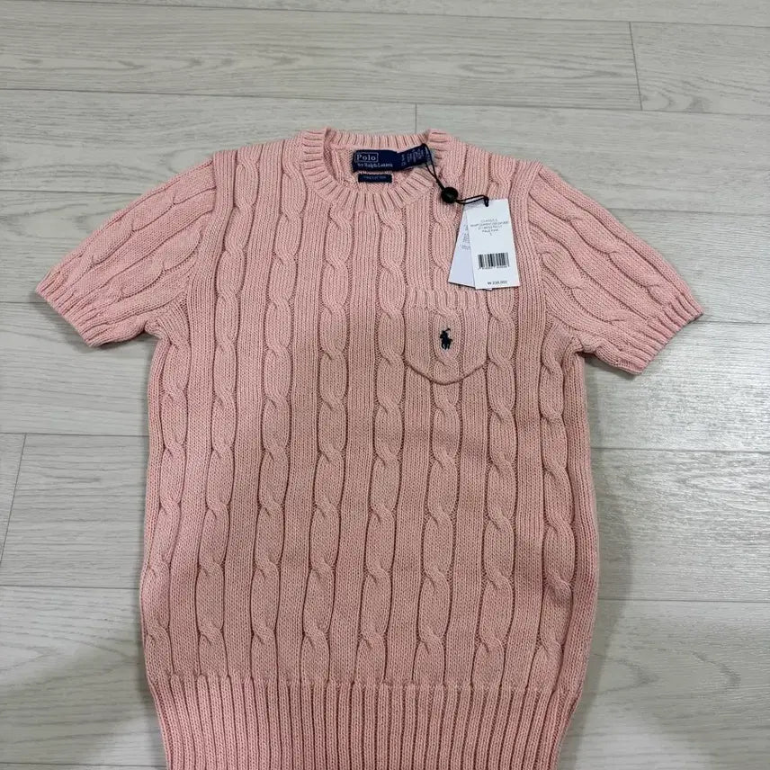 [BUNJANG] Polo Ralph Lauren Cable Knit Light Orange / 폴로 랄프로렌 케이블 니트 라이트 오렌지