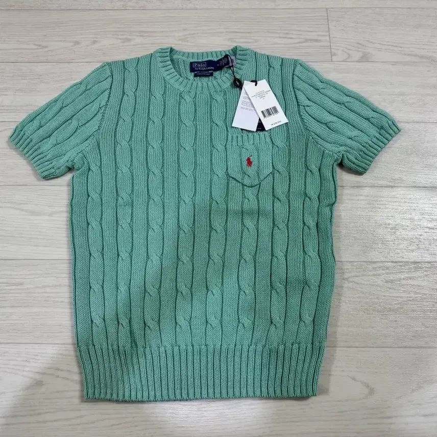 [BUNJANG] Polo Ralph Lauren Cable Knit Sweater Green / 폴로 랄프로렌 케이블 니트 그린