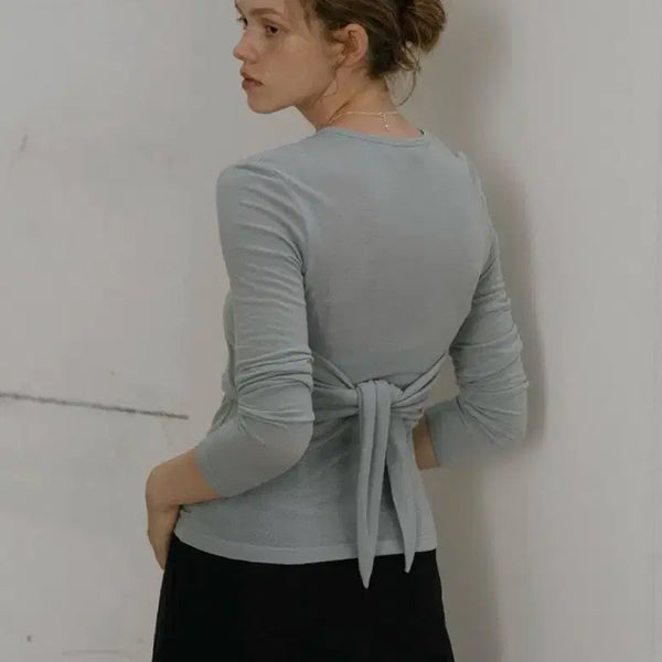 [BUNJANG] Friver07 Bustier 2-Way Long Sleeve T-Shirt (Mint) / [새상품]Friver07 프리버07 Bustier 2way T-shirt