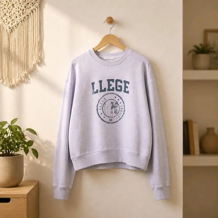 [BUNJANG] RECTO 2022 College Logo Oversized Sweatshirt (Size F) / 렉토(RECTO) 2022 컬리지 로고 오버핏 스웨트셔츠 F사이즈