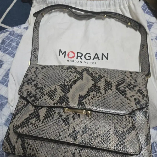 [BUNJANG] Morgan Python Pattern Shoulder Bag / 모건 뱀피 패턴 숄더백