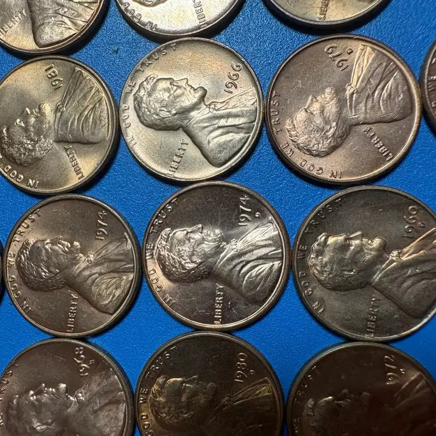 [BUNJANG] Uncirculated Lincoln Penny (1960-1982, Random Date) / 완미사용 링컨 페니 1개 랜덤 데이트 1960~1982년