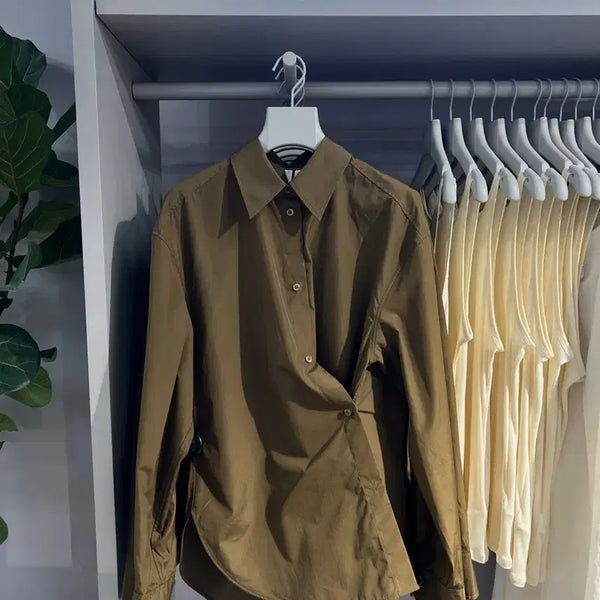 [BUNJANG] ARKET Wrap Shirt Khaki Size 42 / 아르켓 랩셔츠 42