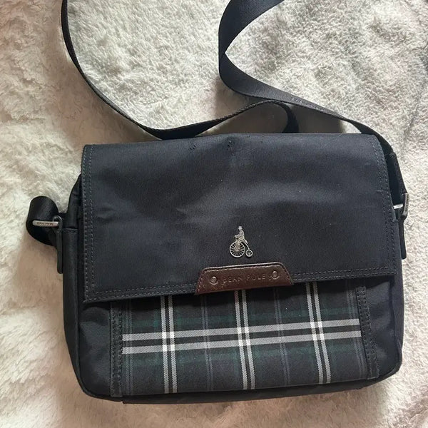 [BUNJANG] Beanpole Cross Bag Green Check / 빈폴 크로스백 그린 체크