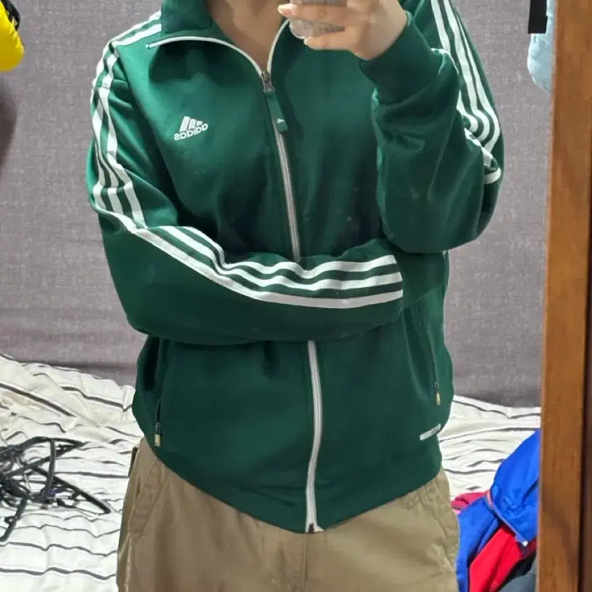 [BUNJANG] Adidas Green Track Top Jersey / 아디다스 그린 트랙탑 져지
