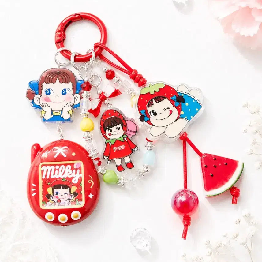 [BUNJANG] Pocchari Peko-chan Keyring / 레드뽀짝