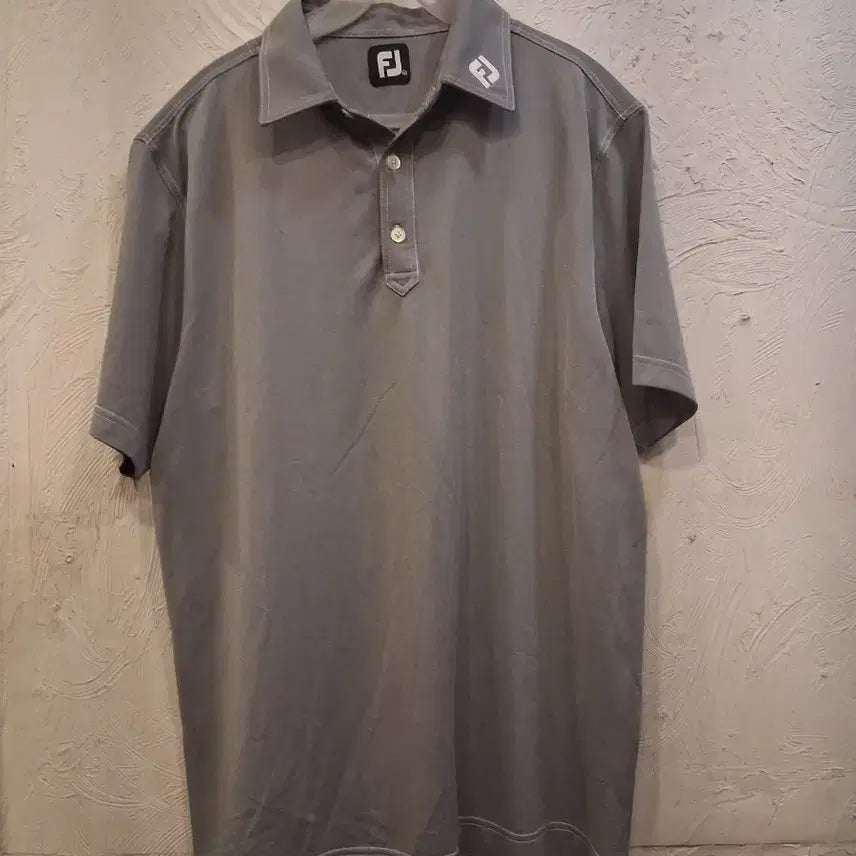 [BUNJANG] FootJoy Men's Short Sleeve Polo Shirt Gray / 풋조이 골프웨어 남성 반팔 카라티 그레이
