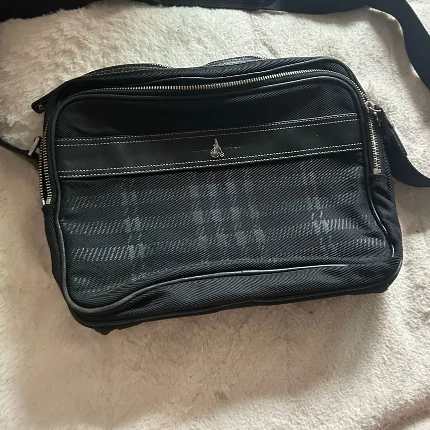 [BUNJANG] Beanpole Check Pattern Crossbody Bag / 빈폴 체크 크로스백