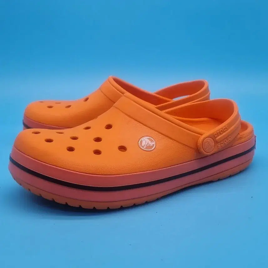 [BUNJANG] Crocs Clogs Orange Sandals W8 (250mm) / kk크록스 클로그  오렌지 샌들 w8 250