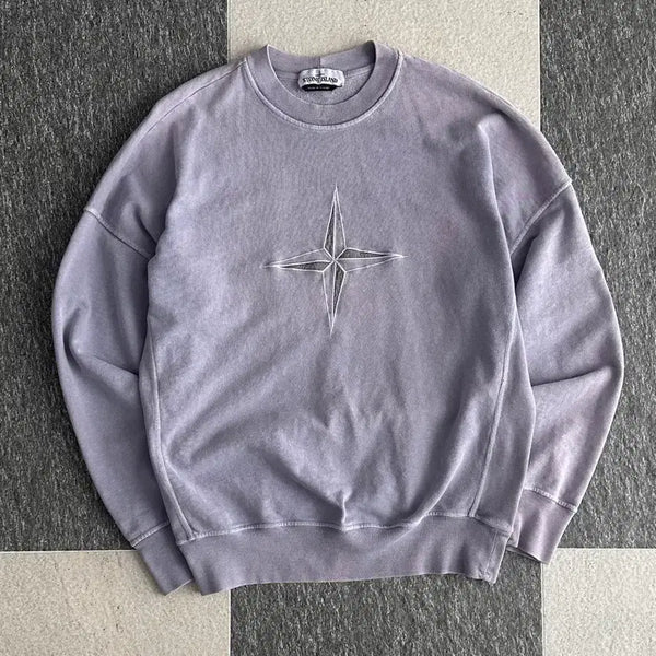 [BUNJANG] Stone Island Big Logo Embroidered Sweatshirt / 스톤아일랜드 빅로고 자수 맨투맨