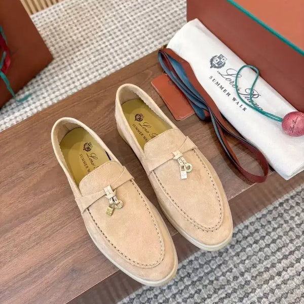 [BUNJANG] Loro Piana Summer Walk Suede Loafers Beige / 로로피아나 썸머워크 스웨이드 로퍼 베이지