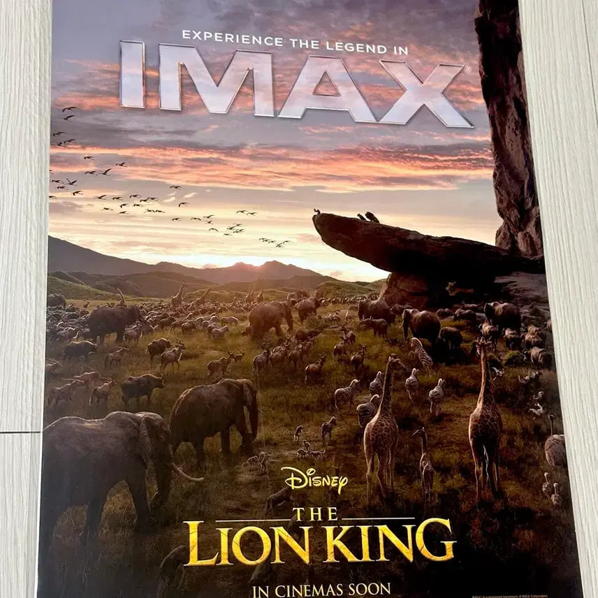 [BUNJANG] Disney The Lion King IMAX Original Release Poster (A3) / [2019초희귀한정판]영화 디즈니 라이온킹 아이맥스 원개봉 포스터(A3)