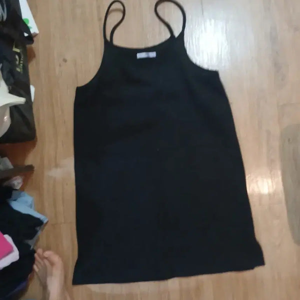 [BUNJANG] Black Sleeveless Mini Dress / 블랙 민소매 나시 미니원피스