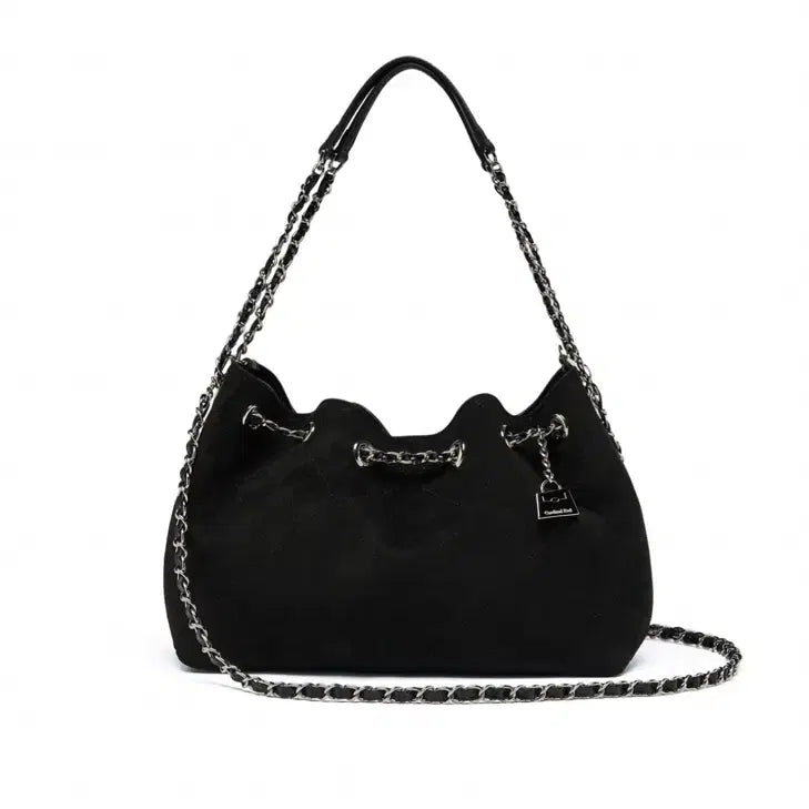 [BUNJANG] Cardinal Red Suede Dimmy Bag Black / 카디널레드 디미백 스웨이드 블랙