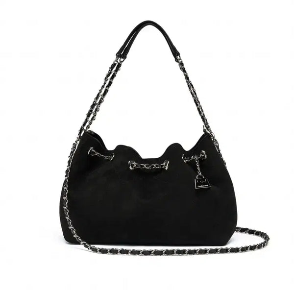 [BUNJANG] Cardinal Red Suede Dimmy Bag Black / 카디널레드 디미백 스웨이드 블랙