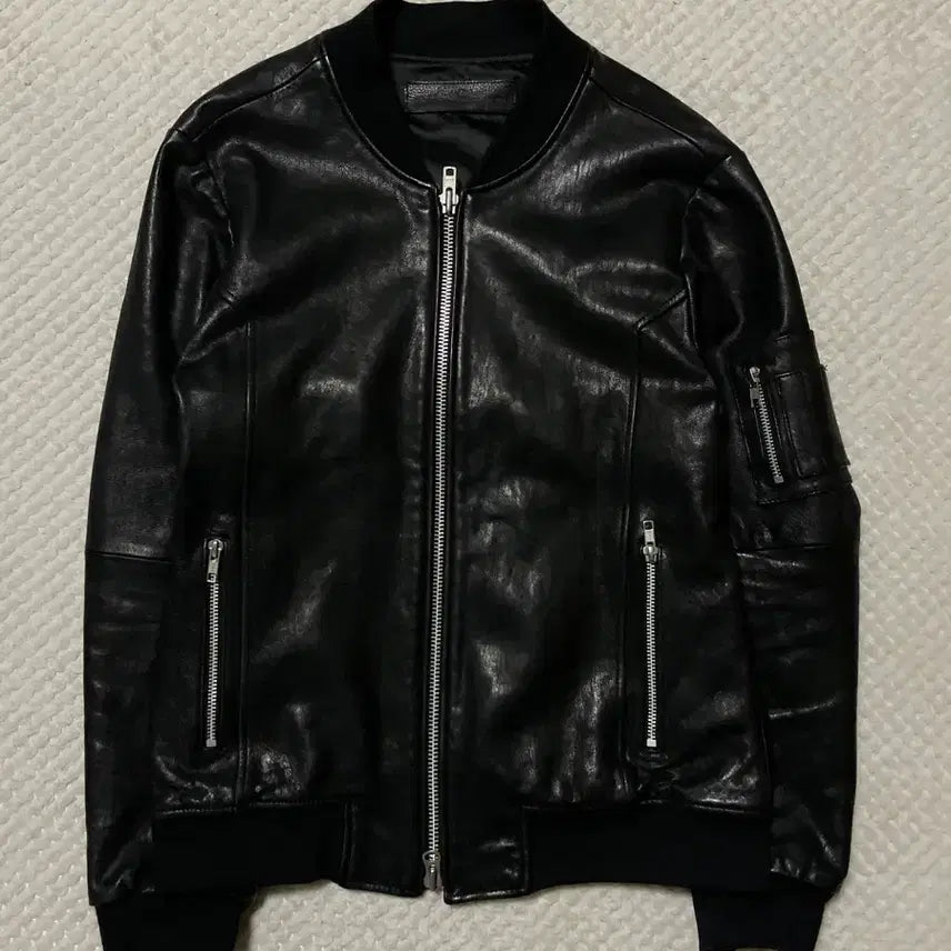 [BUNJANG] Noir Larmes Western Mood 2WAY Lambskin Leather Blouson / [46] 느와르 라르메스 웨스턴 무드 2WAY 양가죽 절개 레더 블루종