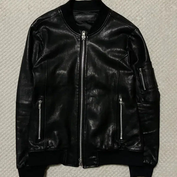 [BUNJANG] Noir Larmes Western Mood 2WAY Lambskin Leather Blouson / [46] 느와르 라르메스 웨스턴 무드 2WAY 양가죽 절개 레더 블루종
