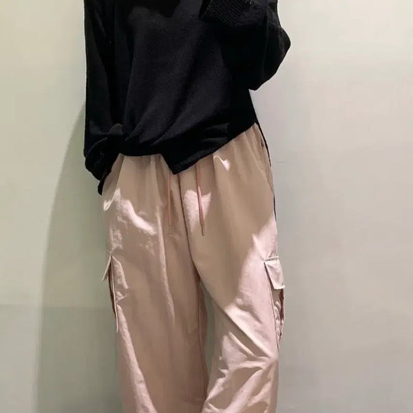 [BUNJANG] Pink Nylon Pants / 핑크 나일론 팬츠
