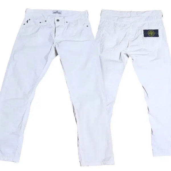 [BUNJANG] Stone Island White Cotton Pants W29 / 정품 스톤아일랜드 와펫 면바지 W29 실측  30~31 사이즈