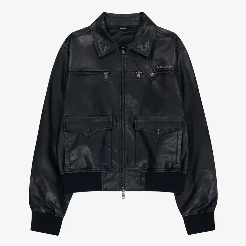 [BUNJANG] Akam Western Collar Leather Jacket (Black) / 아캄 Western Collar Leather Jacket (Black)