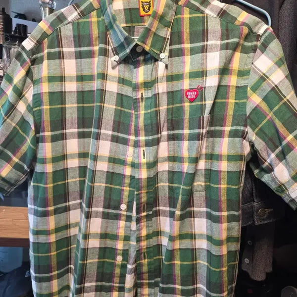 [BUNJANG] Human Made Check Shirt Green / 휴먼메이드 체크 셔츠 그린