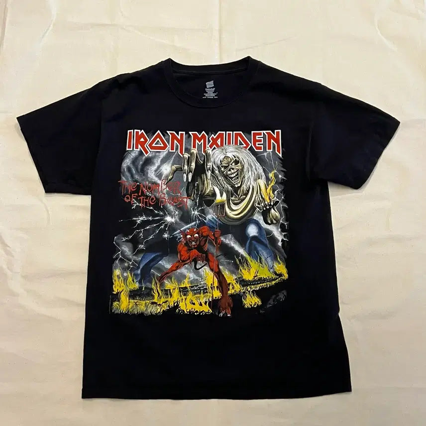 [BUNJANG] Iron Maiden The Number of the Beast Band T-Shirt / [M] 아이언 메이든 The Number Of The Beast 밴드티