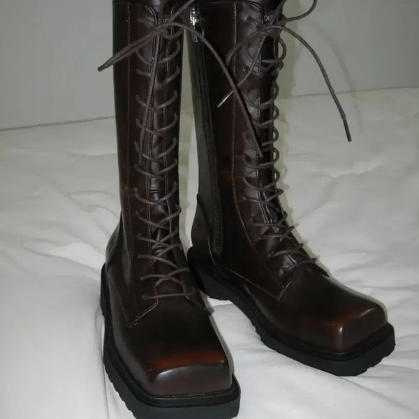 [BUNJANG] Lulu Seoul Nana Walker Boots (Brown) / 루루서울 Nana Walker Boots (brown, 245)