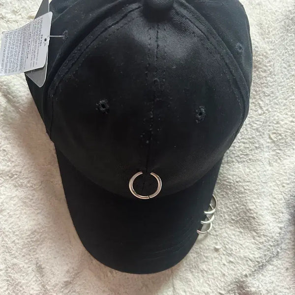 [BUNJANG] Black Ring Point Ball Cap / 블랙 링 포인트 볼캡
