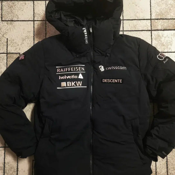 [BUNJANG] Descente Audi Ski Team Padded Jacket Black Size M / 데상트 아우디 스키팀 대장급 블랙 패딩 사이즈 95 M