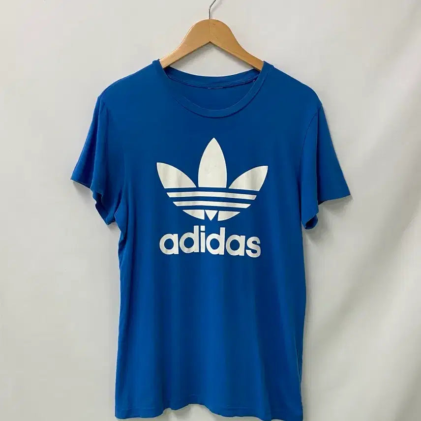 [BUNJANG] Adidas Trefoil Short Sleeve T-Shirt Blue M / 19.아디다스 트레포일 반팔 티셔츠 블루 M