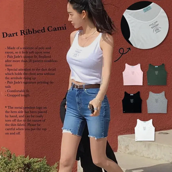 [BUNJANG] Fade It All Dart Ribbed Cami / 페일제이드 나시 Dart ribbed cami